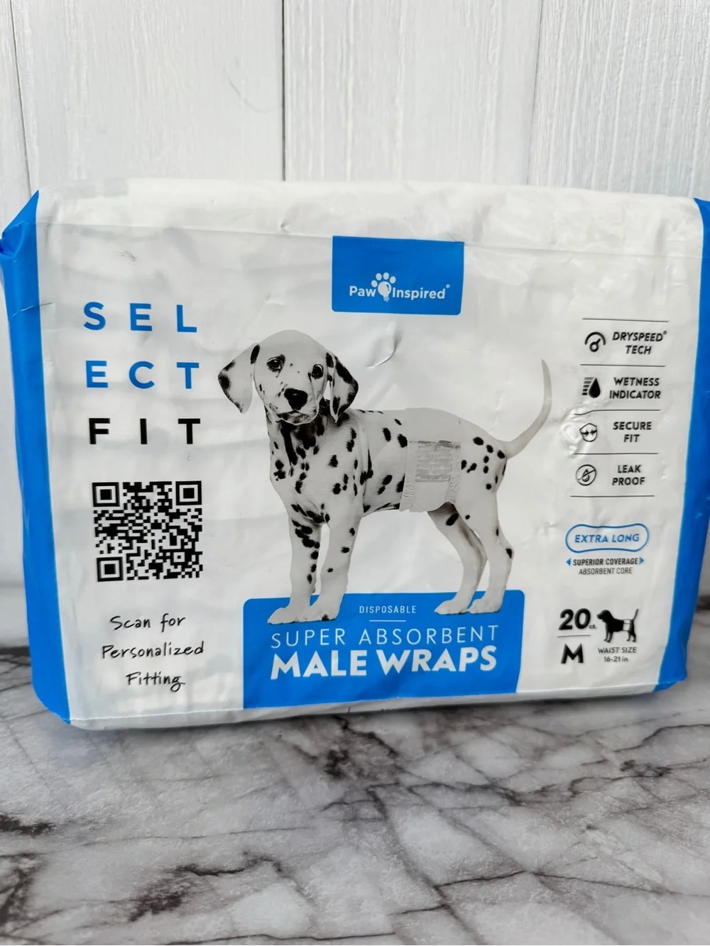 Dog Male Wraps 20ct Size M